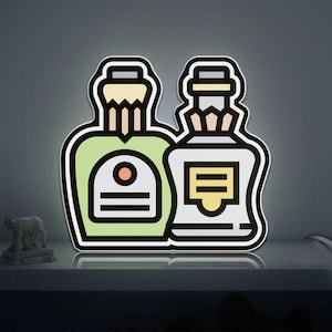 Alkohol Flasche 3D Novelty Light Box für Bar und Getränke Dekor, Whisky Brandy Nachtlicht für Bier Liebhaber und Restaurants