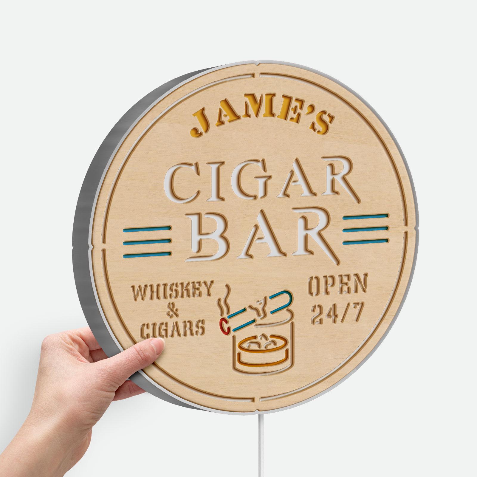 Custom Cigar Bar LED Neon Sign – Personalized Home Bar Decor - Etsy
