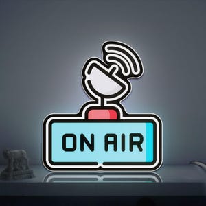 Radio On Air 3D Novelty Light Box, Classic Broadcast Sign for Home or Studio Use