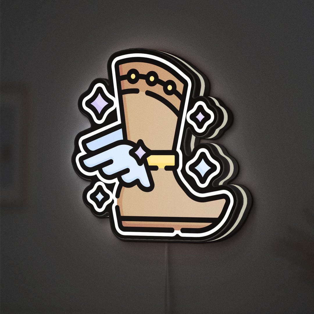 Sticker Layout For Magic Boot Magic Boot 3D Novelty Light Box, Fantasy Fairy Tale Light Featuring ...