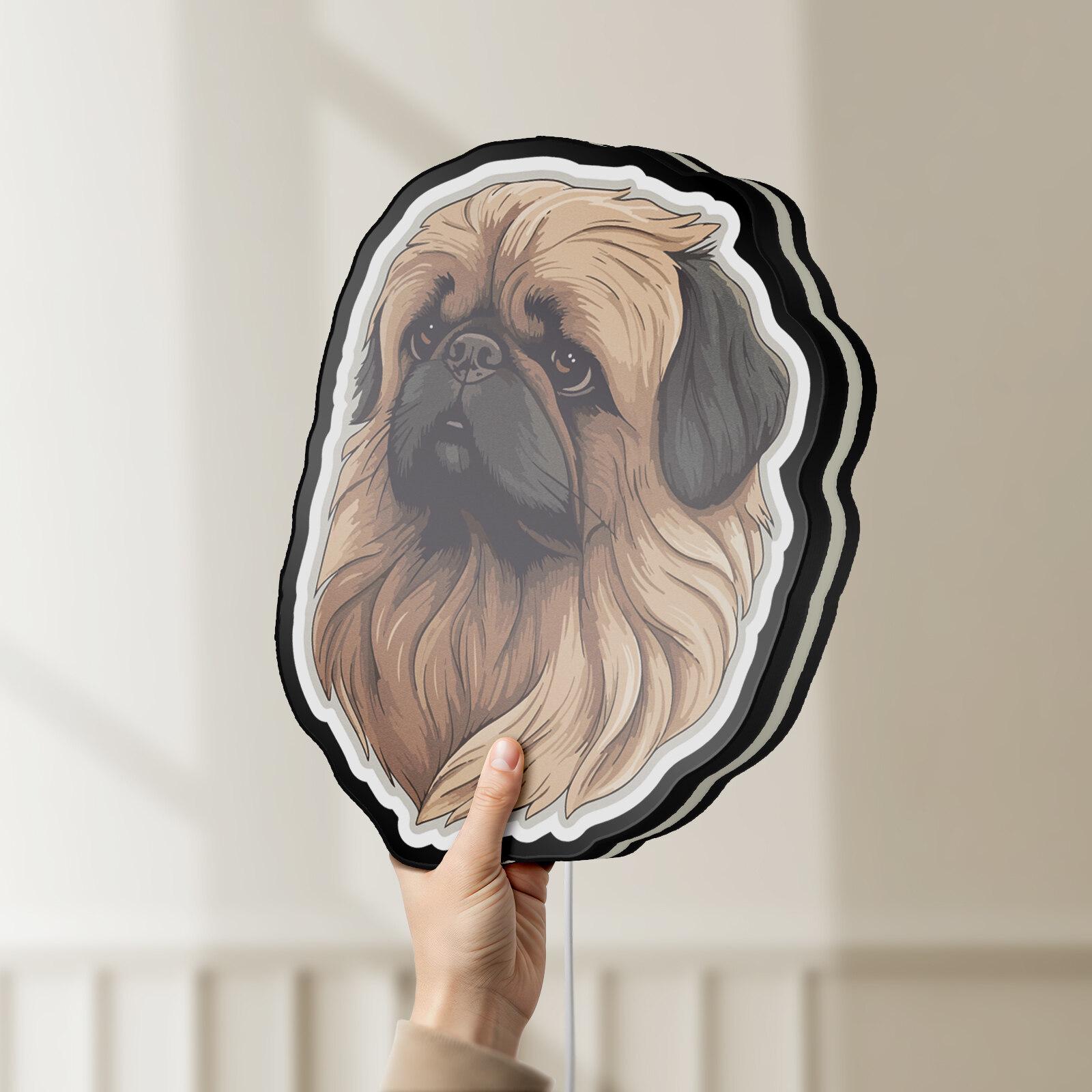 ペキニーズ犬の3Dノベルティライトボックス。犬好きの方や ペキニーズ犬の3Dノベルティライトボックス。犬好きの方や