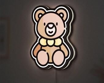 テディベア 3D ノベルティ ライトボックス、子供部屋や保育室の装飾に