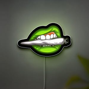Teeth Logo 3D Light Box - Edgy LED Night Light for Urban Decor, Cool Graphic Art Lamp for Music & Street Style Lovers