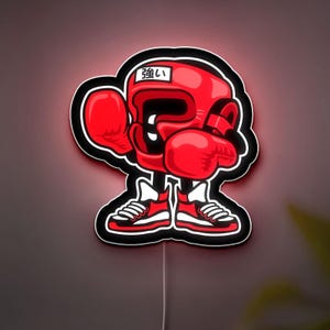 Bokskampioen 3D-lichtbak, cartoon boxer led-nachtlampje, sportdecor voor boksfans, uniek cadeau voor atleten