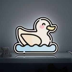 Lake and Pond Duck 3D Novelty Light Box, Water Bird Nature Lamp Decor for Riverfront Homes, Landscapes and Animal Lovers