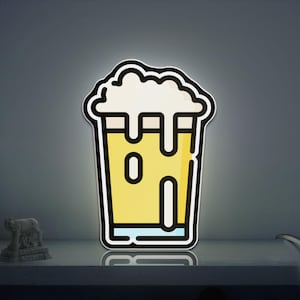 Beer 3D Novelty Light Box, Pub Wandschild, Getränke Dekor, Man Cave Akzent, ideal für Bier-Enthusiasten