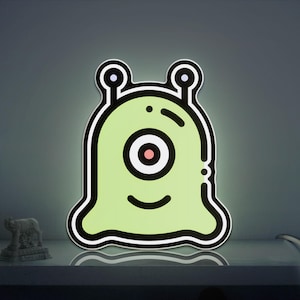 Eng monster 3D-nieuwigheid lightbox, horror- en scifi-wezendecor voor griezelige fans