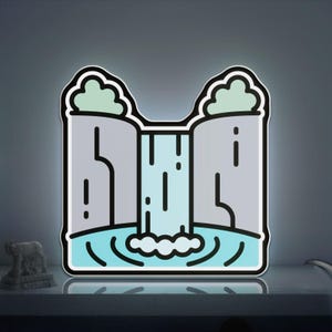 Waterfall 3D Novelty Light Box, Scenic Waterfall Decor for Nature-Inspired Rooms and Eco Interiors