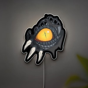 Boîte à lumière 3D Velociraptor - Veilleuse LED dinosaure, décoration animalière préhistorique pour les fans de Jurassic Park et les amateurs de dinosaures