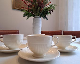 Tazze da cappuccino sfuse Wedgwood Edme, tazza da tè grande, tazza e piattino