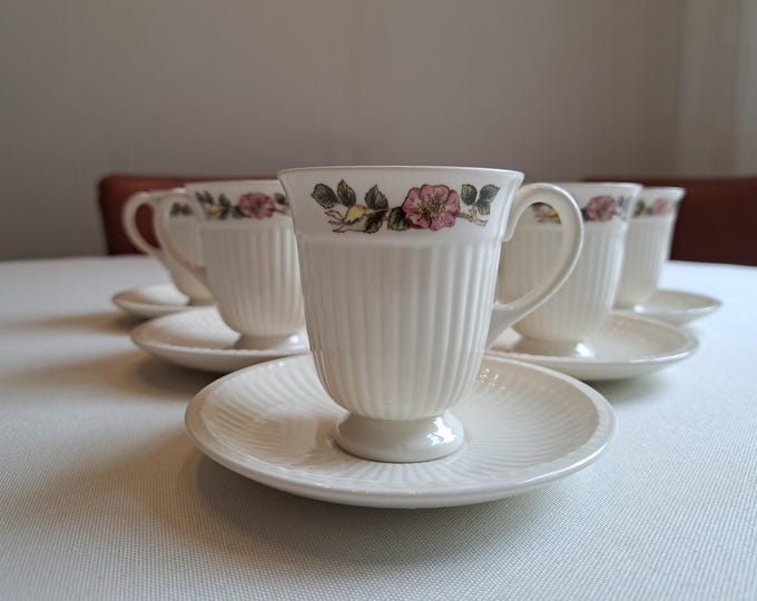 Wedgwood Edme Briar Rose coffee set (6 pers.), coffee cup with saucer