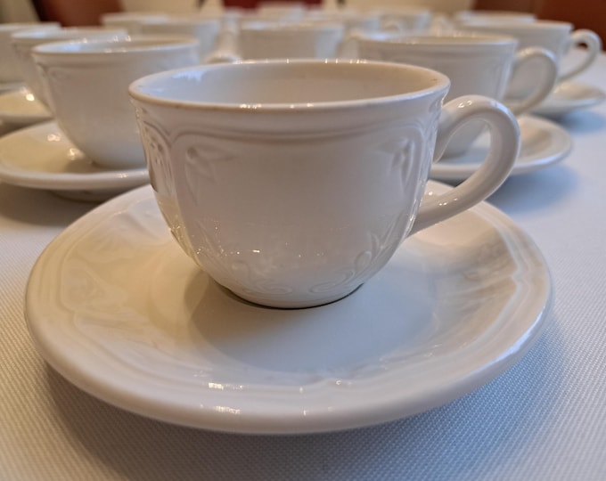 Villeroy & Boch Cortina espresso cup and saucer, Cortina 2000 White, individual cups