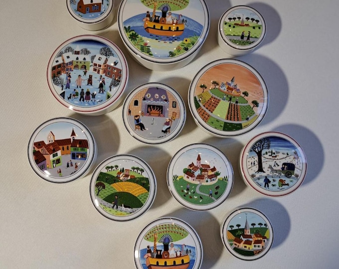 Villeroy & Boch Naif Bonbonnière, lidded box, jewelry box, candy box