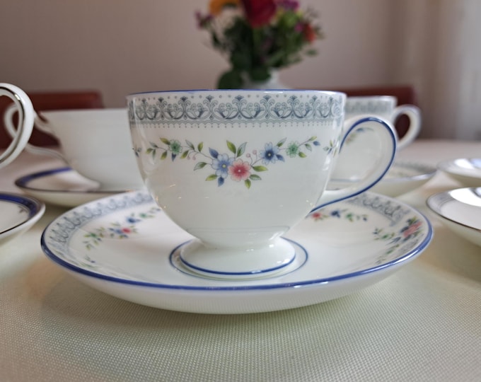 Wedgwood duo-sets, tea cup, coffee cup, soup bowl, Rosedale, Amherst, Kingsbridge