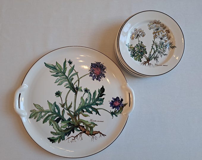 Villeroy & Boch Botanica cake stand with plates (6 pers.), cake stand, pastry plate