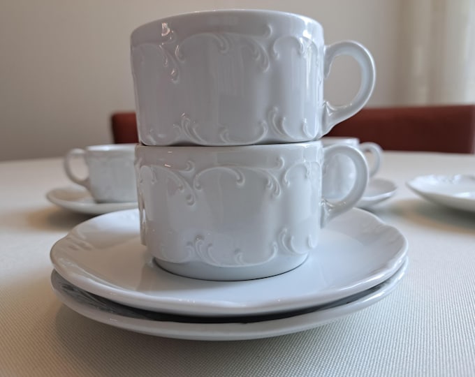 Rosenthal coffee set Monbijou Hotel & Restaurant white (5 pers.), stackable coffee cups