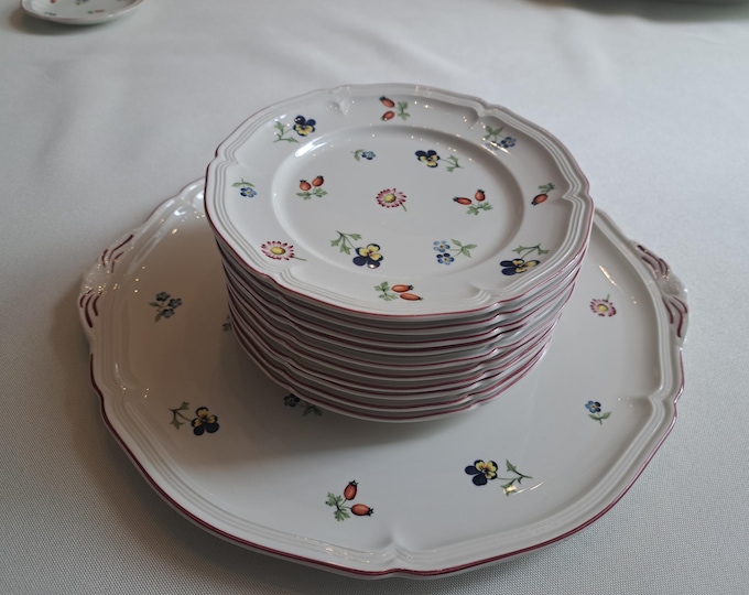 Villeroy & Boch Petit Fleur cake service (10 persons), cake plate, cake plate