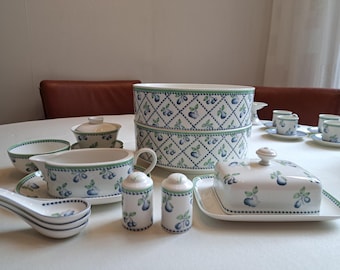 Villeroy & Boch Provence Einzelgeschirrteile: Butterdose, Salatschüssel, Schüssel, Sauciere, Salz- und Pfefferstreuer, Vorspeisenlöffel