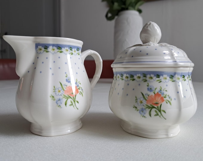 Villeroy & Boch Romantica cream set, sugar bowl and cream jug