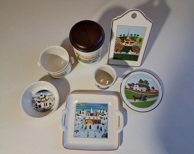 Villeroy & Boch Naif loose parts, Bonbonnière, storage jar, coaster, plant pot, cake dish, wall plate, cake dish, mug, bowl