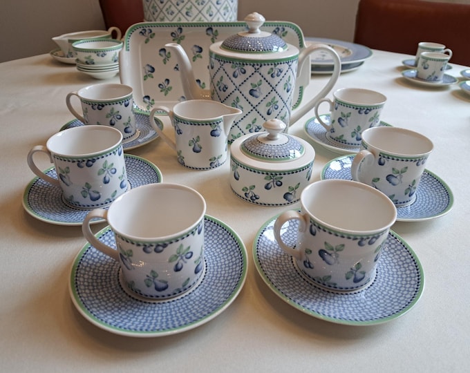 Villeroy & Boch Provence coffee/tea set (6 pers.), coffee/tea pot, cup and saucer, cream set