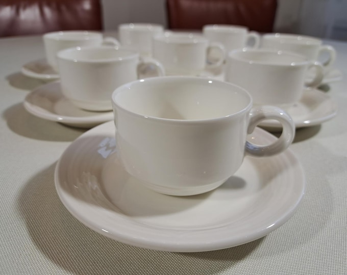 Villeroy & Boch Adriana White coffee set (8 pers.), coffee cup, cup and saucer, stackable