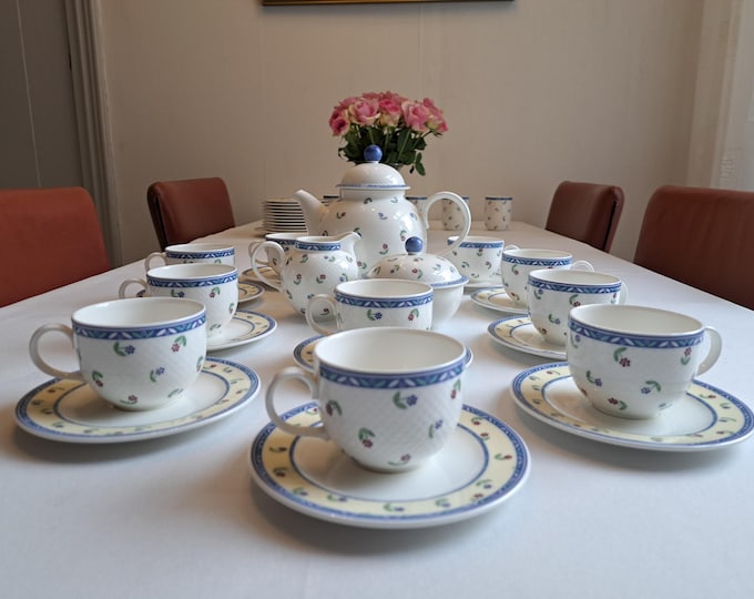 Villeroy & Boch Tipo Adeline coffee/tea set (10 pers.), teapot, cream set, coffee cups, tea cups