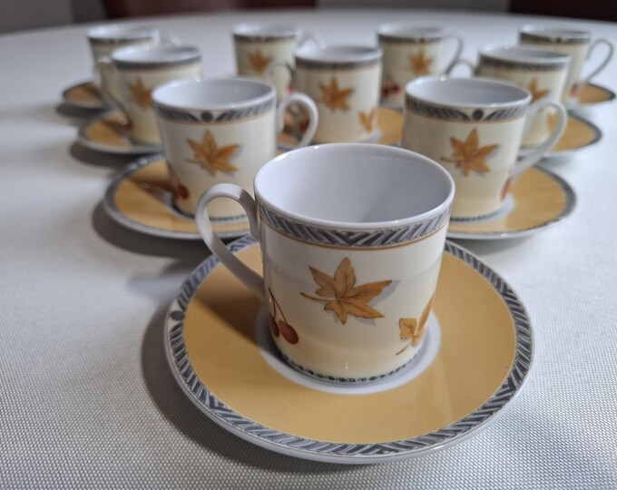 Rosenthal espresso tableware (10 persons), Julia Herbstlaub, espresso cup and saucer