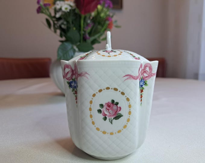 Limoges sugar bowl, jam jar, jam jar