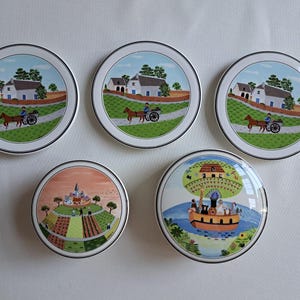 Bonbonnière Villeroy & Boch Naif, bocal de conservation, dessous de verre, boîte à couvercle, boîte à bijoux, boîte à bonbons
