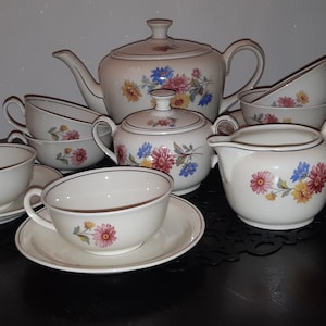 Scherzer Bavaria porcelain tea set (6 persons)