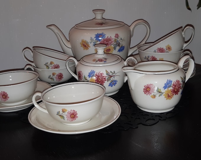 Scherzer Bavaria porcelain tea set (6 persons)
