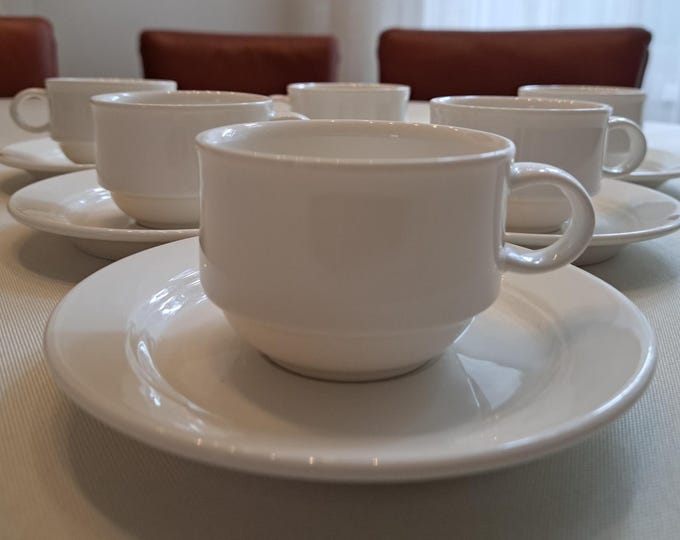 Villeroy & Boch Corpo White coffee set (6 pers.), coffee cup, cup and saucer, stackable