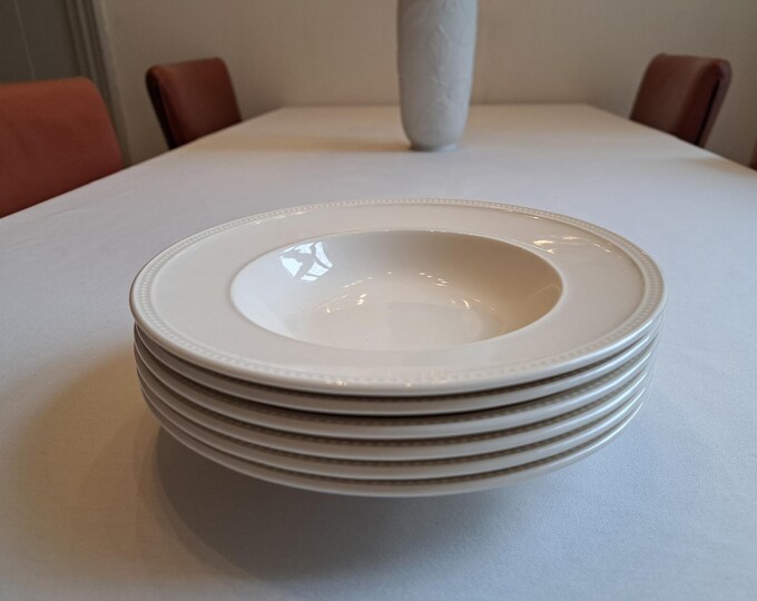 Wedgwood Edme deep plates (6 pers.) 2nd choice, bargain corner, soup plate, pasta plate