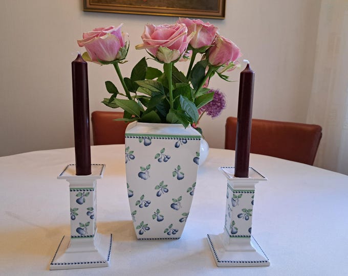 Villeroy & Boch Provence Vase and 2 candlesticks