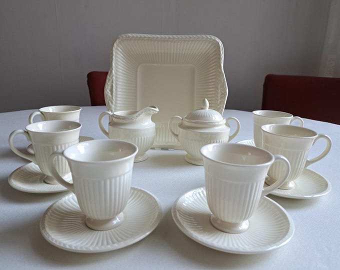Wedgwood Edme coffee set (6 pers.), cream set, coffee cups, serving dish