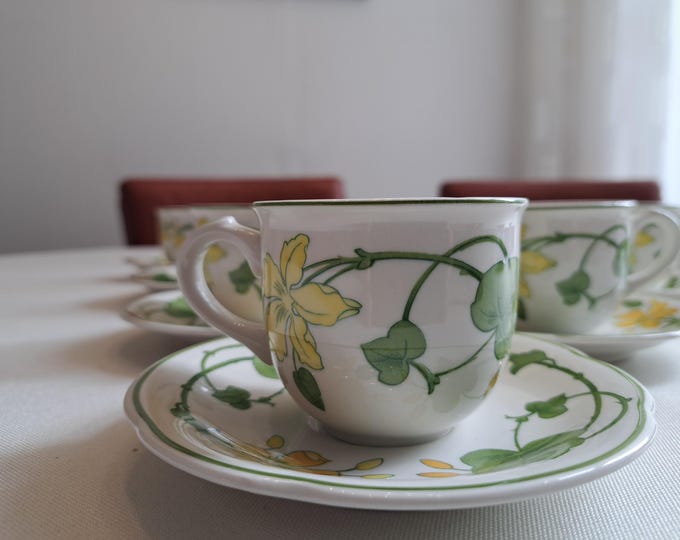 Villeroy & Boch Geranium loose cups, mocha cup, espresso cup