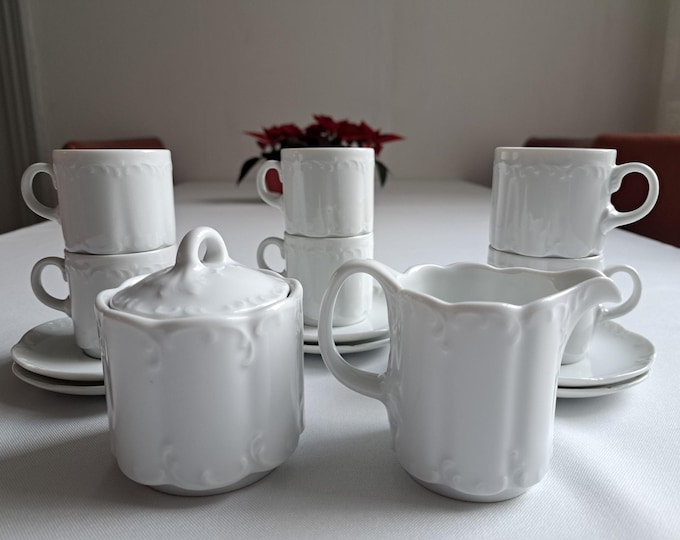 Rosenthal mocha/espresso service Monbijou Hotel & Restaurant weiß (6 persons)