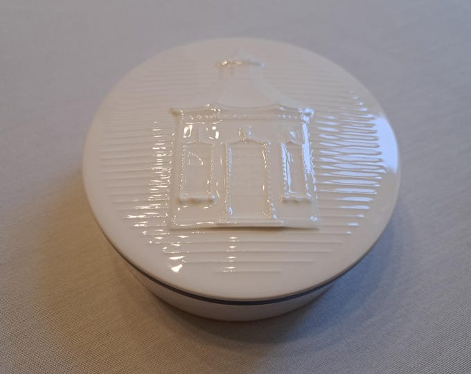 Villeroy & Boch Bonbonniere special edition, lidded box, jewelry box, candy box, Hotel porcelain, Hulstkamp building