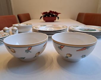 Villeroy & Boch A La Ferme loose tableware items, bowls, mugs, storage jars, salt and pepper shakers