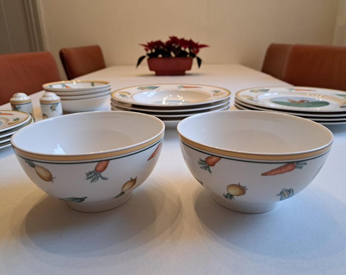 Villeroy & Boch A La Ferme loose tableware items, bowls, mugs, storage jars, salt and pepper shakers