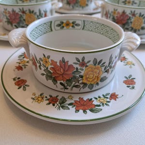 Villeroy & Boch Summerday soup bowls, bowl, saucer