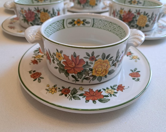 Villeroy & Boch Summerday soup bowls, bowl, saucer