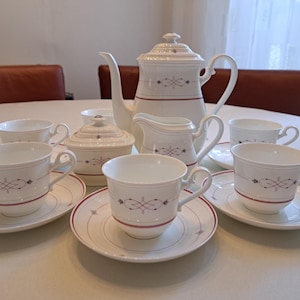 Villeroy & Boch Heinrich Aragon coffee set (6 persons), coffee/tea cup, coffee pot, sugar bowl, milk jug