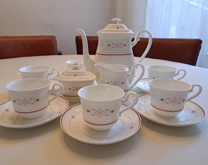 Villeroy & Boch Heinrich Aragon coffee set (6 persons), coffee/tea cup, coffee pot, sugar bowl, milk jug