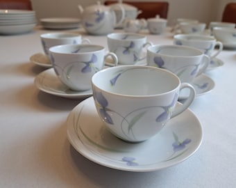Arzberg Bavaria Midnight Form 1495 coffee/tea set (6 pers.) 100th Anniversary Edition, coffee cup with saucer