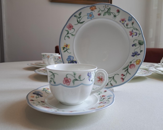 Villeroy & Boch Mariposa breakfast, coffee cup, saucer, breakfast plate