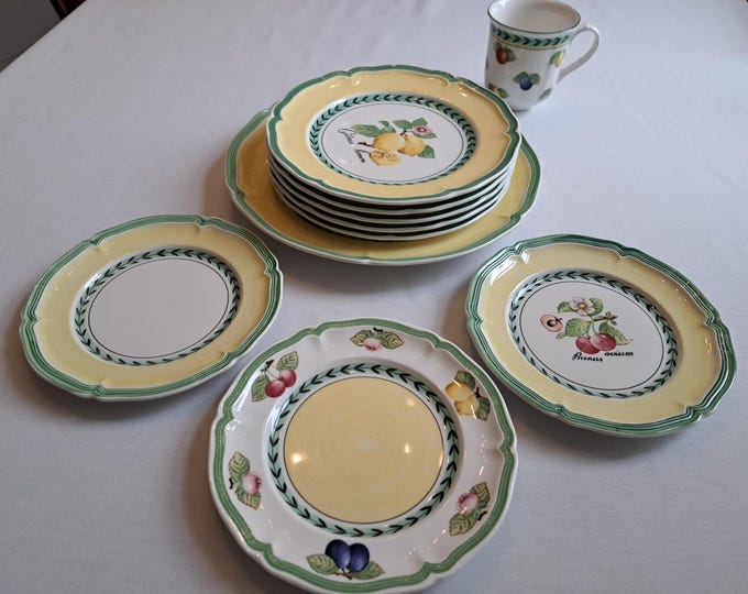 Villeroy & Boch French Garden individual plates, breakfast plate, dinner plate, cake plate