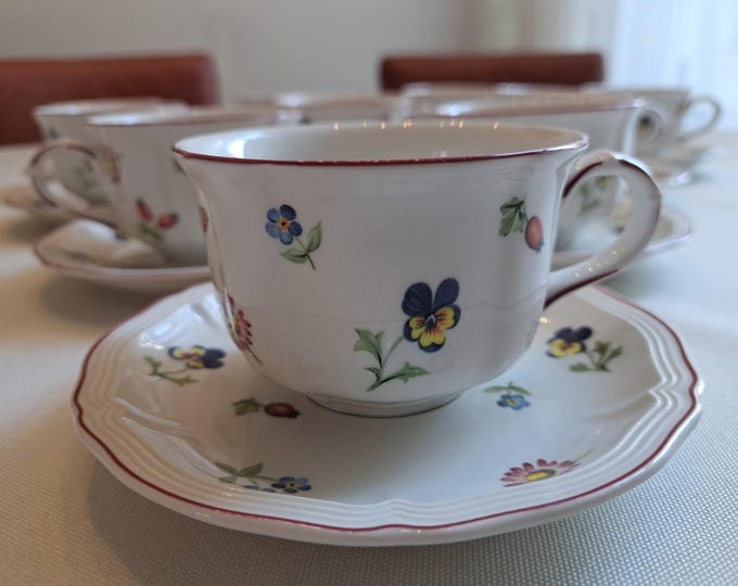 Villeroy & Boch Petit Fleur coffee/tea set, individual cups, tea cup
