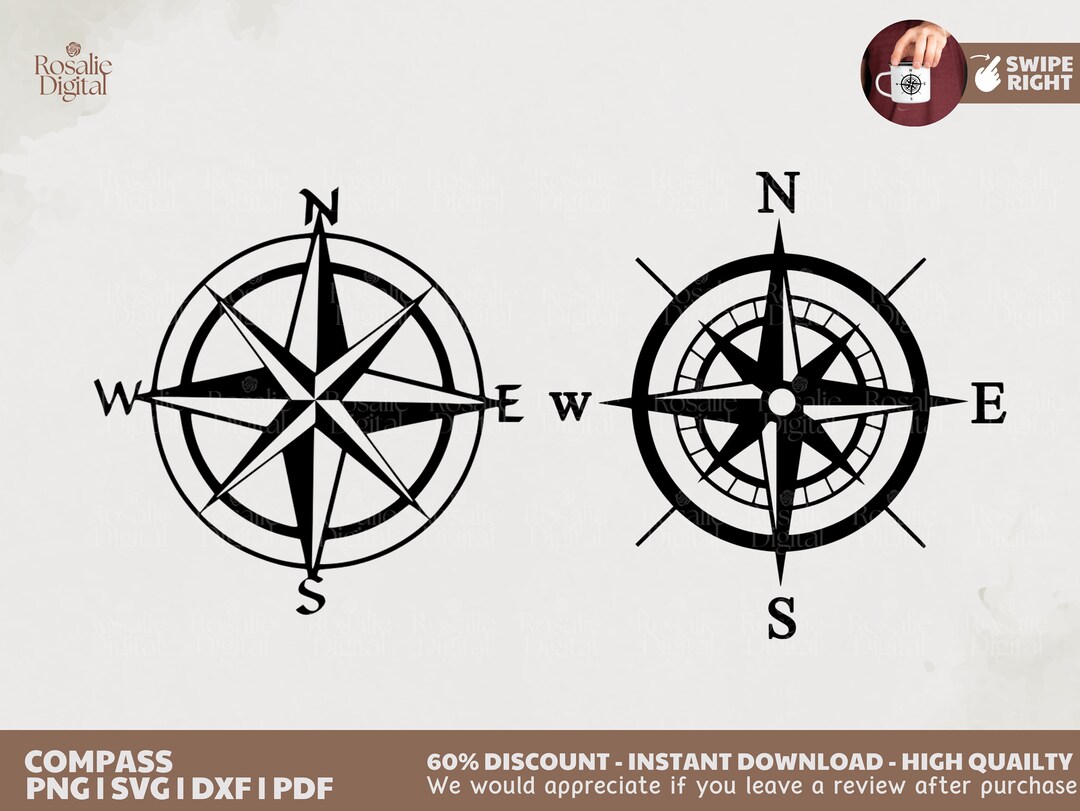 Compass SVG, Compass Rose SVG, Nautical Compass SVG Svg, Dxf, Png, Eps ...